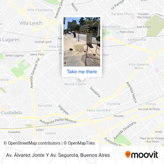 Mapa de Av. Álvarez Jonte Y Av. Segurola