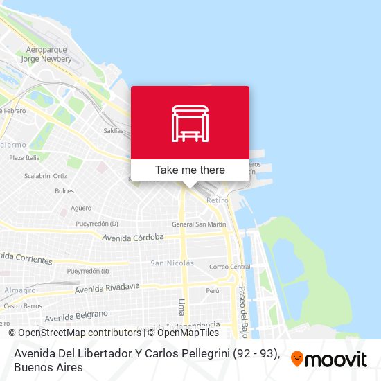 Avenida Del Libertador Y Carlos Pellegrini (92 - 93) map