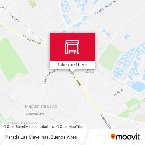 Mapa de Parada Las Clavelinas