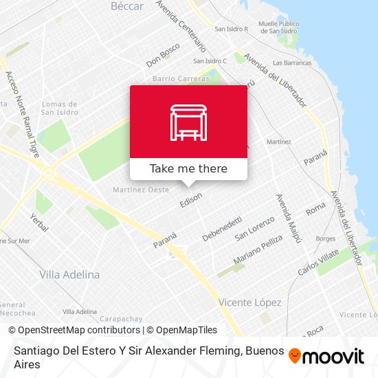 Santiago Del Estero Y Sir Alexander Fleming map