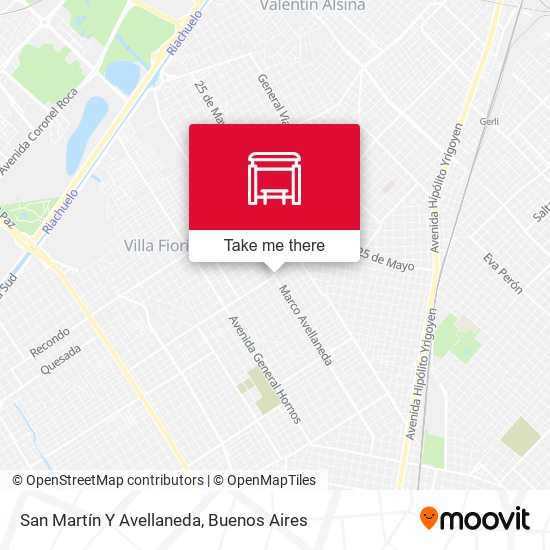 San Martín Y Avellaneda map