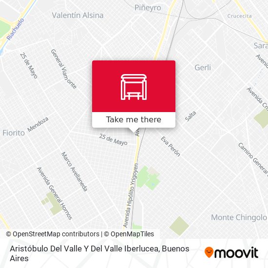 Mapa de Aristóbulo Del Valle Y Del Valle Iberlucea