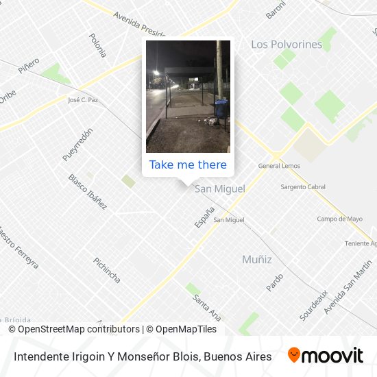 Intendente Irigoin Y Monseñor Blois map