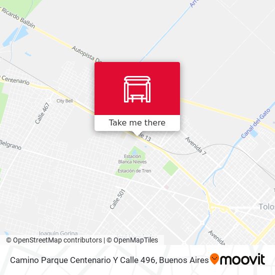 Camino Parque Centenario Y Calle 496 map