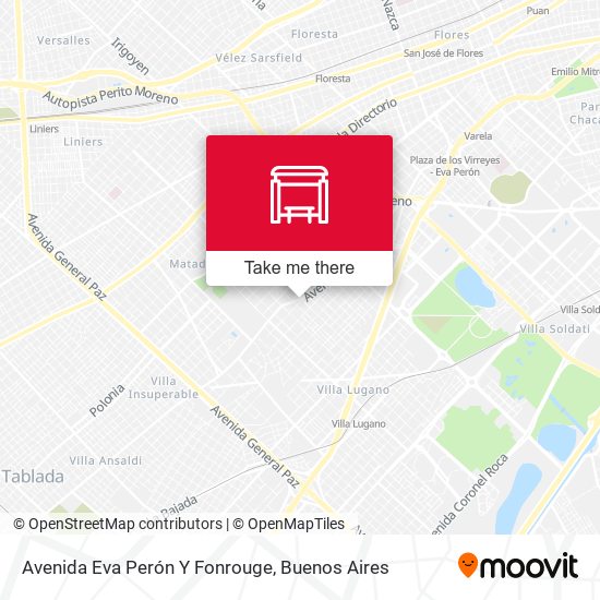 Avenida Eva Perón Y Fonrouge map