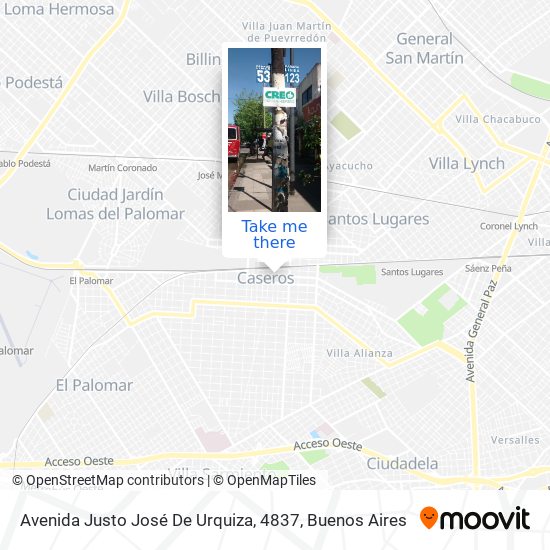 Avenida Justo José De Urquiza, 4837 map