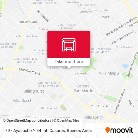 79 - Ayacucho Y 84 Int. Casares map
