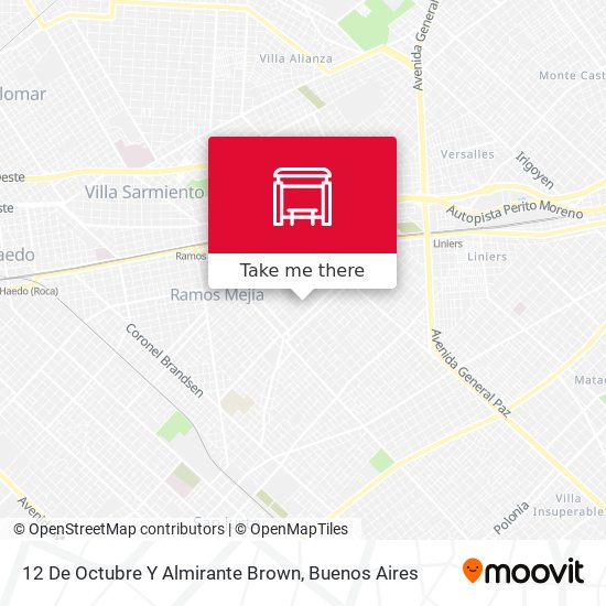12 De Octubre Y Almirante Brown map