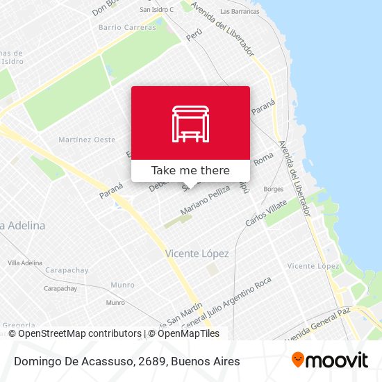 Mapa de Domingo De Acassuso, 2689