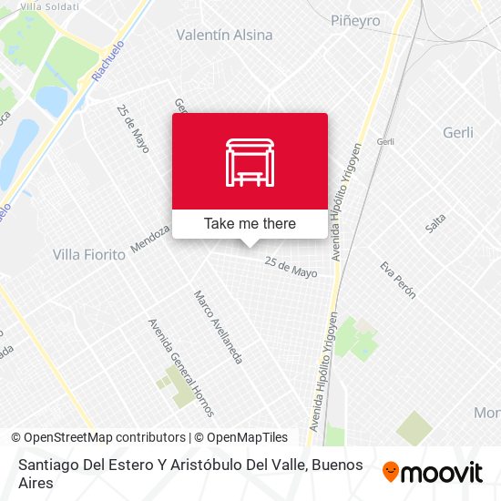 Mapa de Santiago Del Estero Y Aristóbulo Del Valle