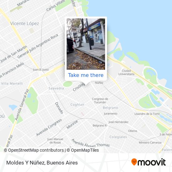 Moldes Y Núñez map