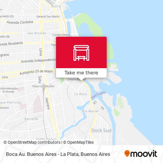 Boca Au. Buenos Aires - La Plata map