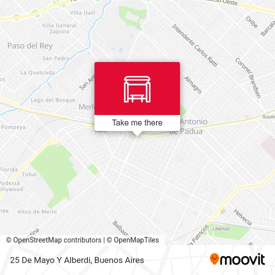 25 De Mayo Y Alberdi map