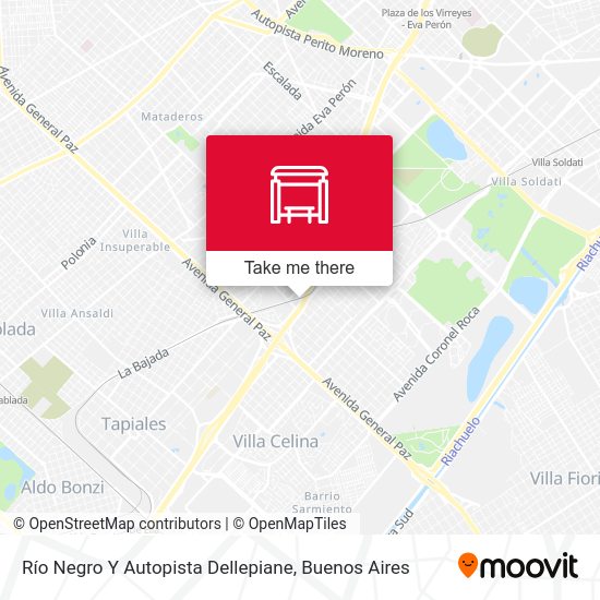 Río Negro Y Autopista Dellepiane map