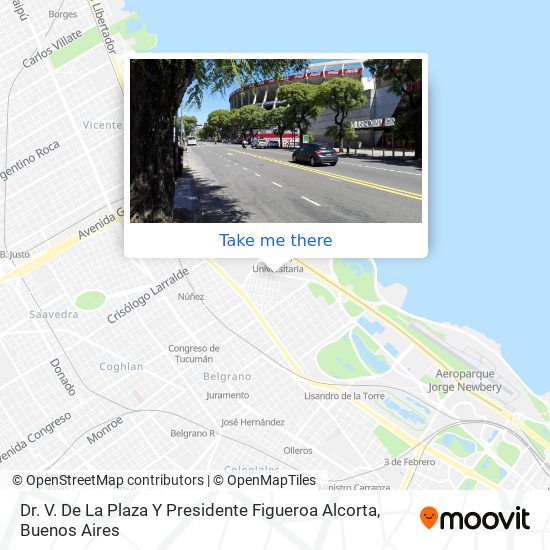 Dr. V. De La Plaza Y Presidente Figueroa Alcorta map