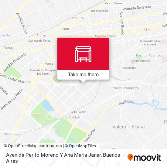 Mapa de Avenida Perito Moreno Y Ana María Janer