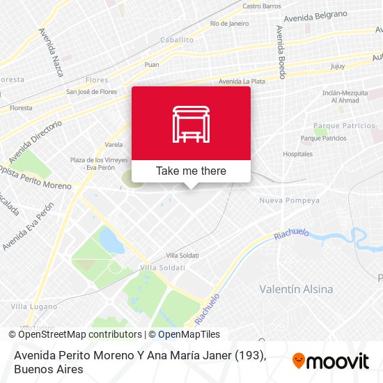 Avenida Perito Moreno Y Ana María Janer (193) map