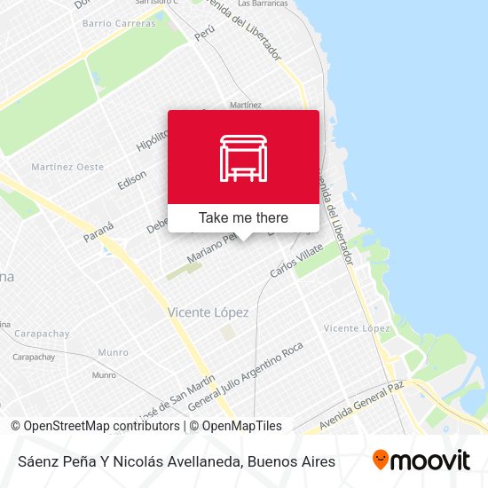 Sáenz Peña Y Nicolás Avellaneda map
