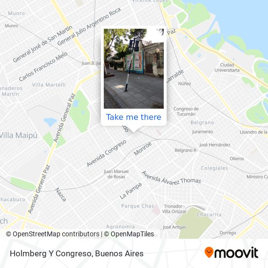 Holmberg Y Congreso map