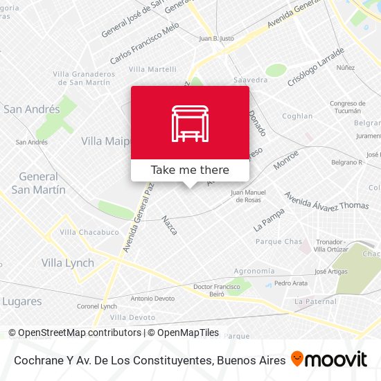 Cochrane Y Av. De Los Constituyentes map
