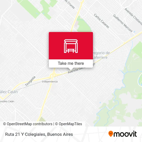 Ruta 21 Y Colegiales map