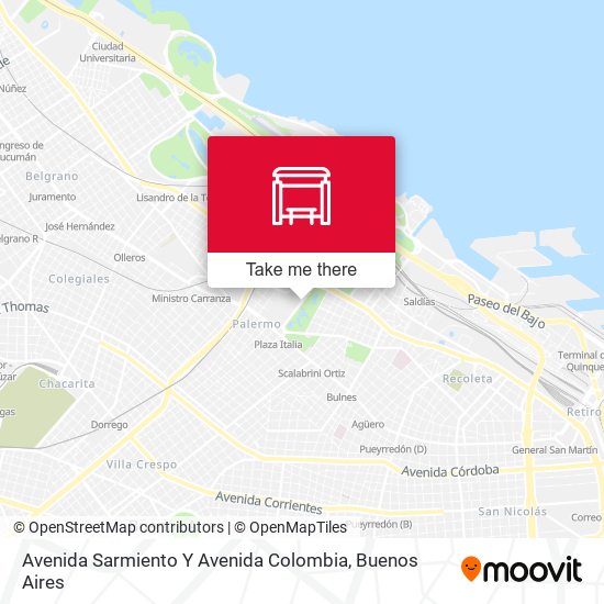 Mapa de Avenida Sarmiento Y Avenida Colombia
