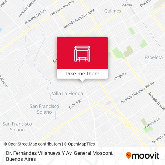 Mapa de Dr. Fernández Villanueva Y Av. General Mosconi