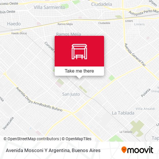 Mapa de Avenida Mosconi Y Argentina