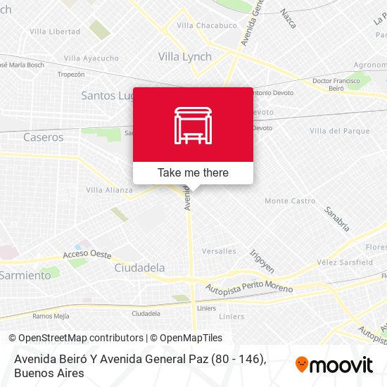Avenida Beiró Y Avenida General Paz (80 - 146) map