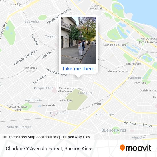 Charlone Y Avenida Forest map