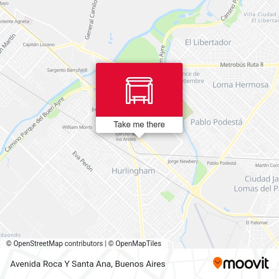 Avenida Roca Y Santa Ana map