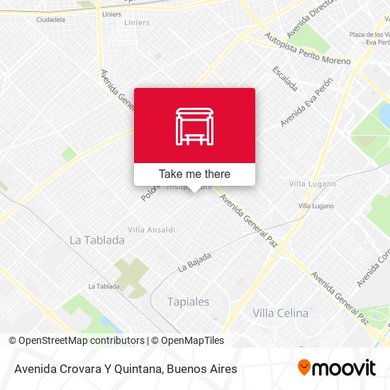Mapa de Avenida Crovara Y Quintana