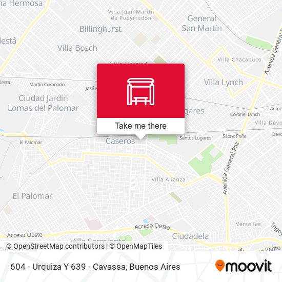 604 - Urquiza Y 639 - Cavassa map