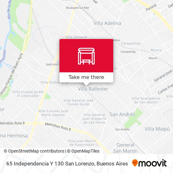 65 Independencia Y 130 San Lorenzo map