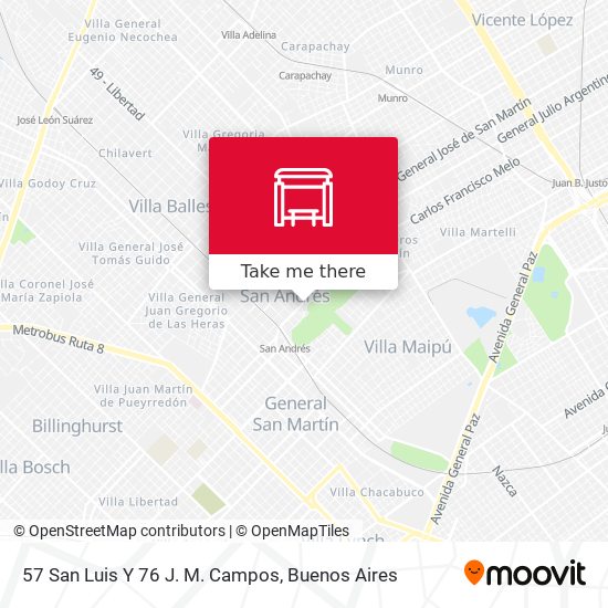 Mapa de 57 San Luis Y 76 J. M. Campos