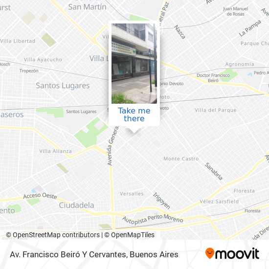 Mapa de Av. Francisco Beiró Y Cervantes