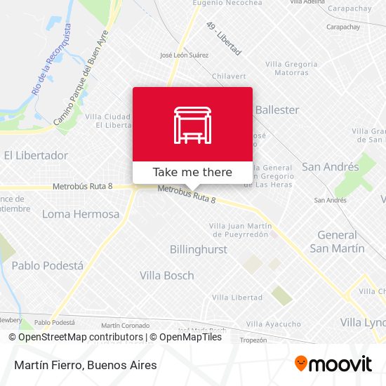 Martín Fierro map