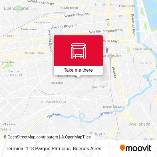 Terminal 118 Parque Patricios map
