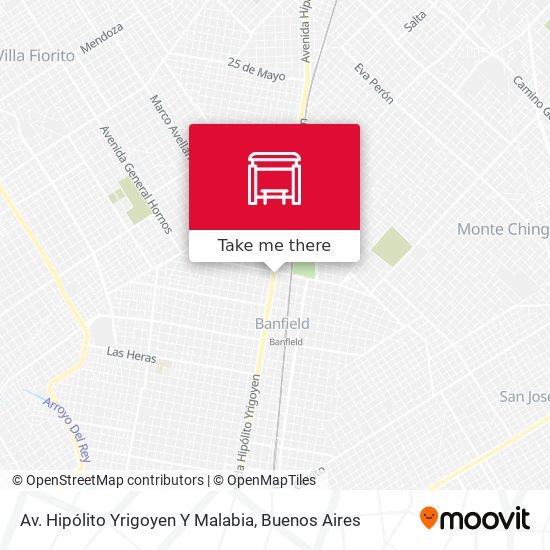 Mapa de Av. Hipólito Yrigoyen Y Malabia
