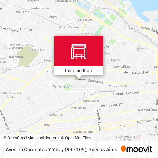 Avenida Corrientes Y Yatay (99 - 109) map