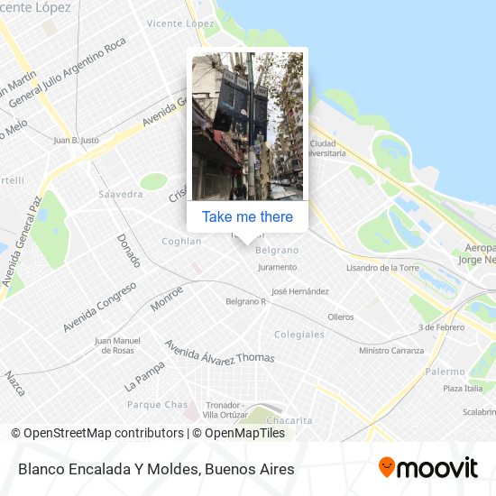 Blanco Encalada Y Moldes map