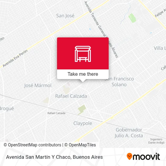 Avenida San Martín Y Chaco map
