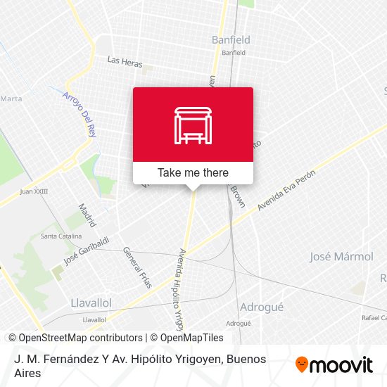 Mapa de J. M. Fernández Y Av. Hipólito Yrigoyen