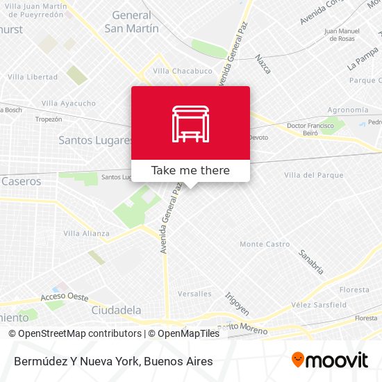 Bermúdez Y Nueva York map