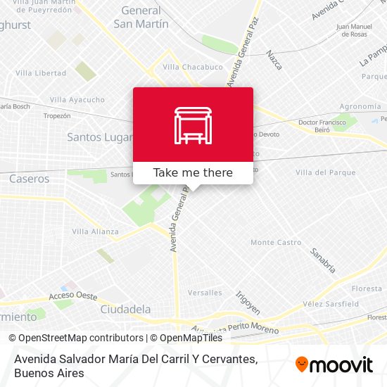 Mapa de Avenida Salvador María Del Carril Y Cervantes
