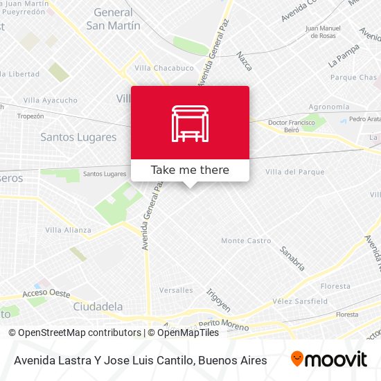Mapa de Avenida Lastra Y Jose Luis Cantilo