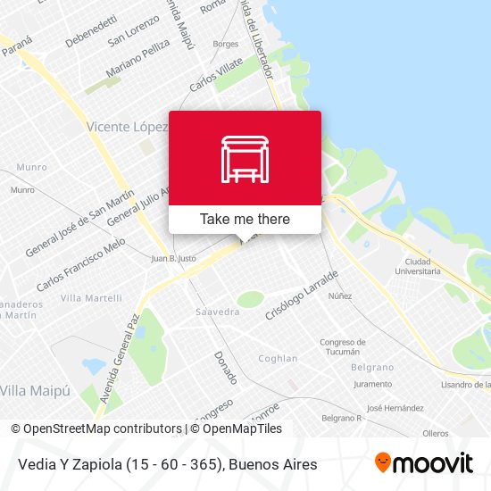 Mapa de Vedia Y Zapiola (15 - 60 - 365)