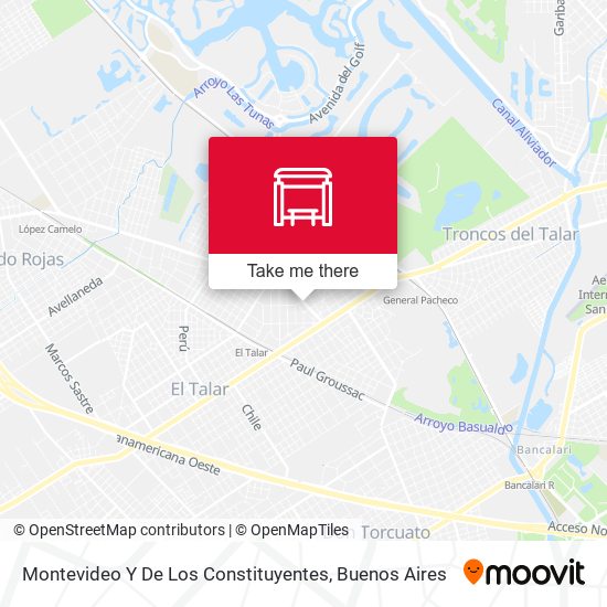 Montevideo Y De Los Constituyentes map