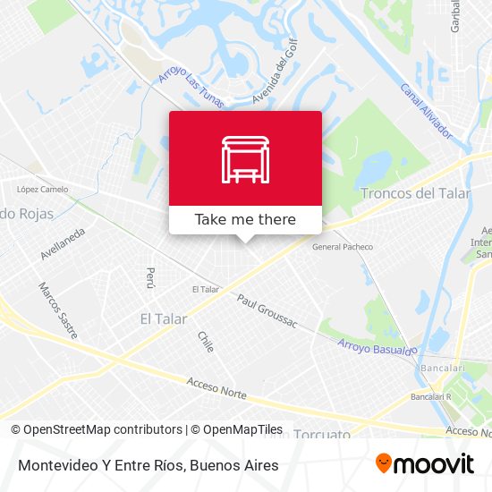 Mapa de Montevideo Y Entre Ríos