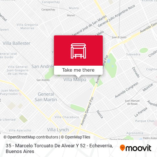 35 - Marcelo Torcuato De Alvear Y 52 - Echeverría map